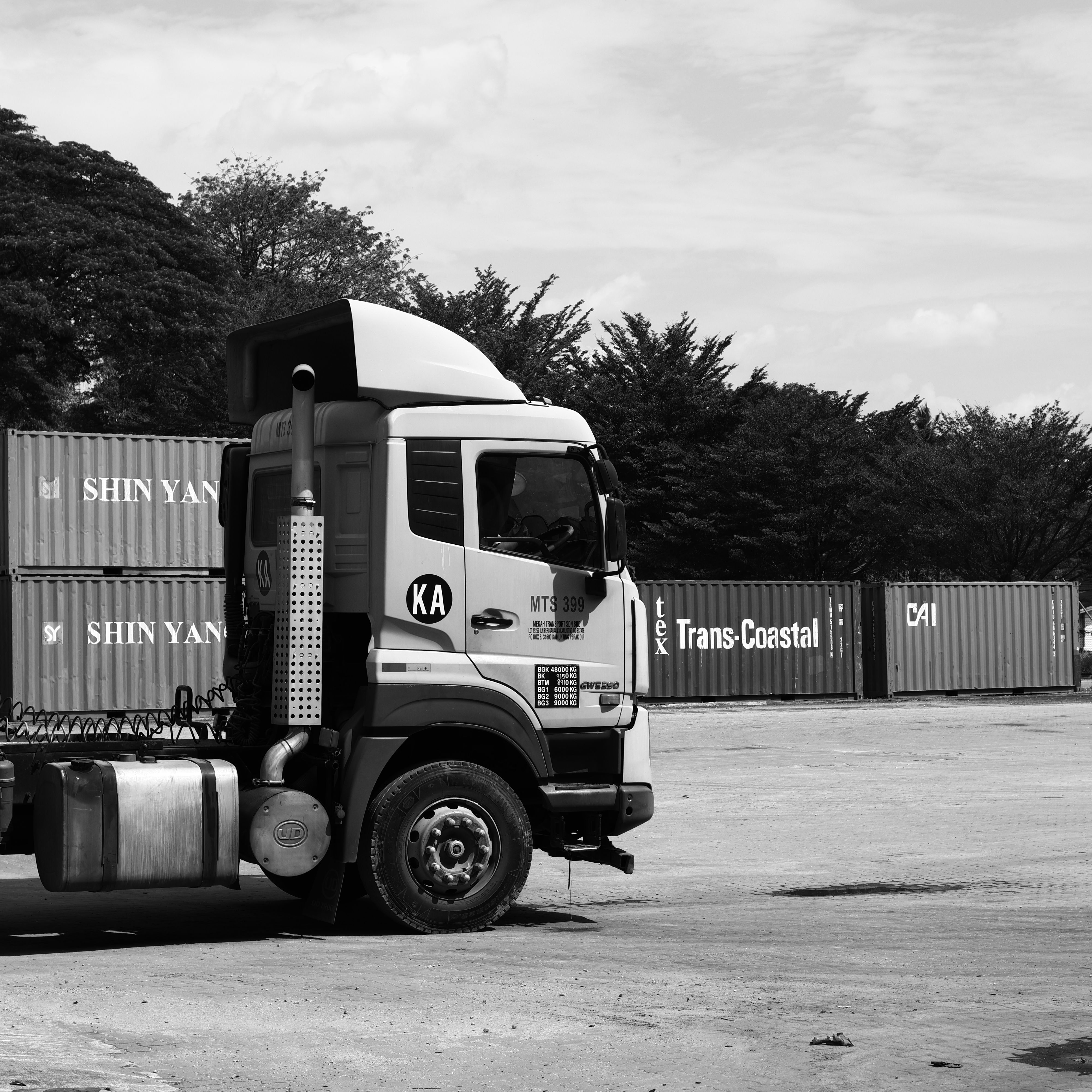 Land Transport fleet on the road