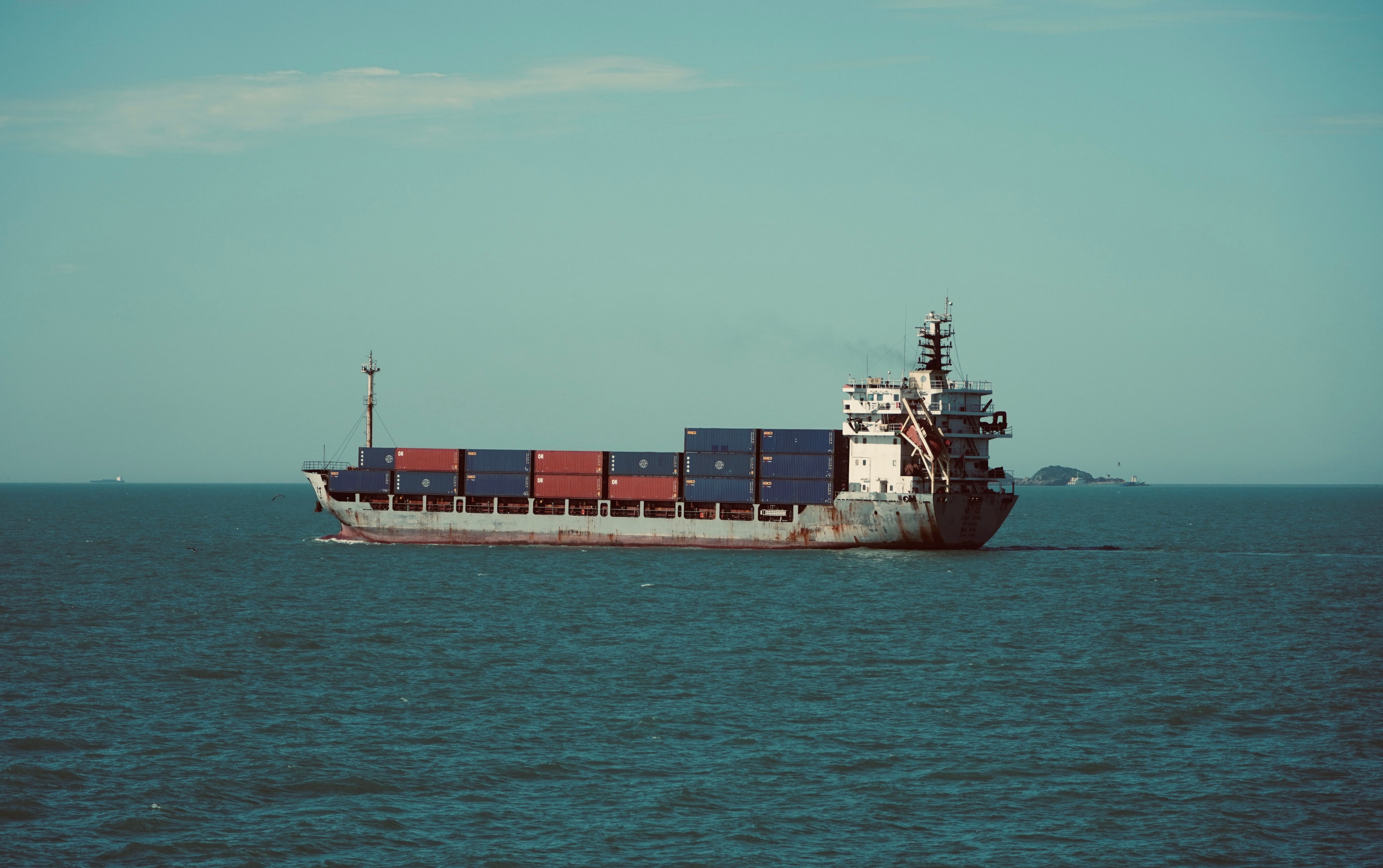 Container ship at port - Sea Freight