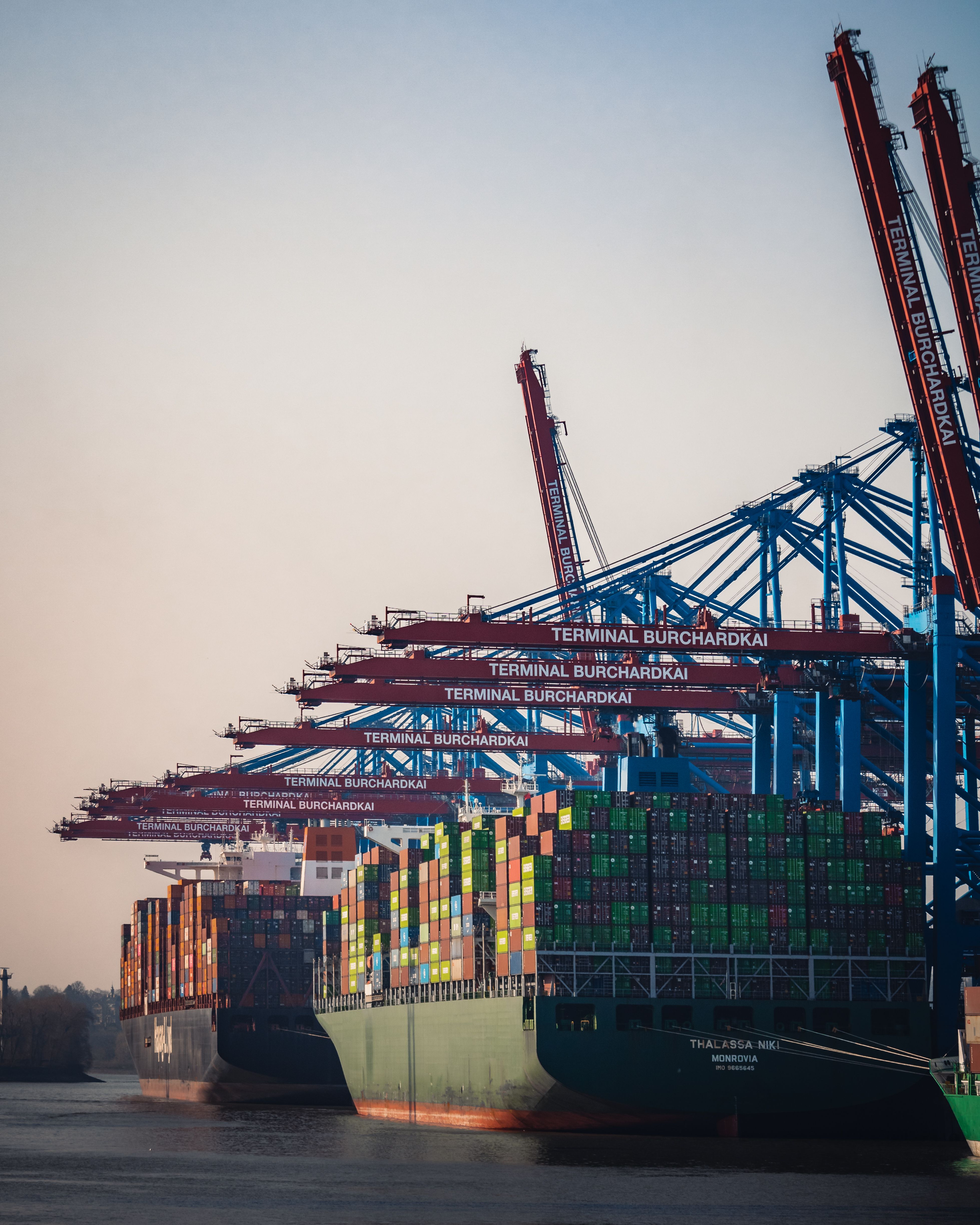 Professional logistics team handling cargo